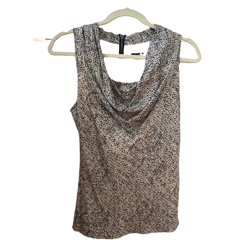 Silk cowl neck sleeveless blouse. Ann Taylor size 6. Excellent condition.